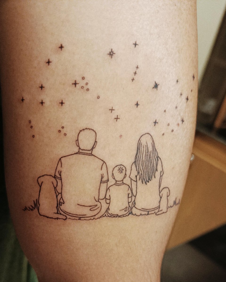 Photo of the tattoo titled Family Constellation Bicep Piece