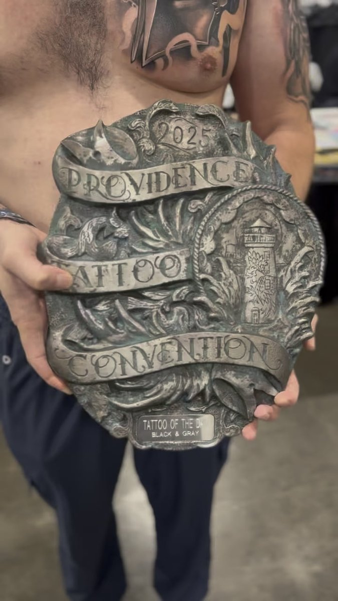 Photo of the tattoo titled Convention Triumph: Black and Gray Masterpiece
