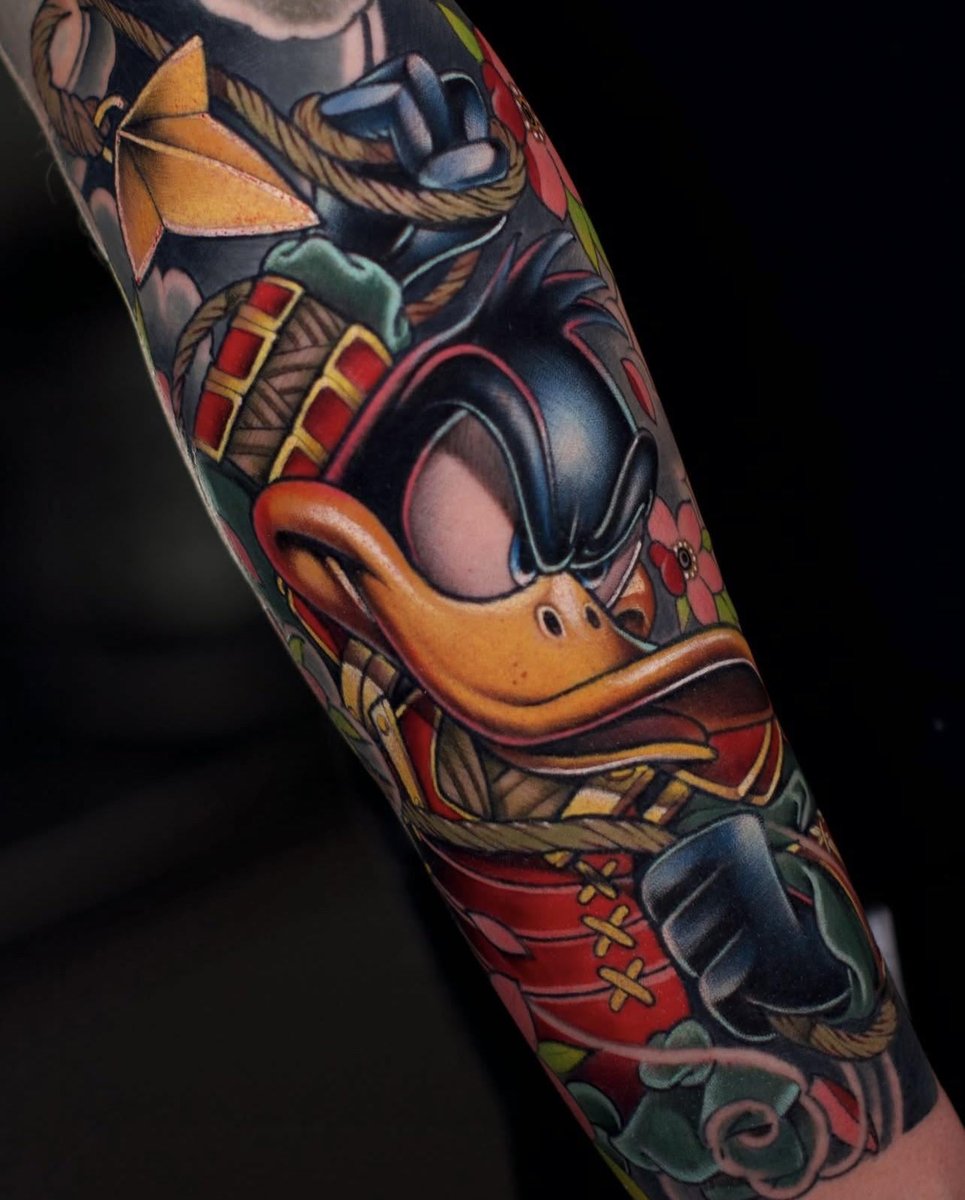 Photo of the tattoo titled Japanese Daffy Duck Ink