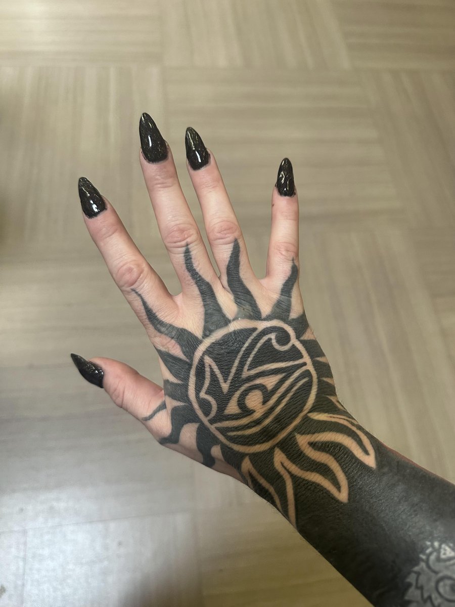 Photo of the tattoo titled Hand Tattoo Evolution and Sleeve Completion