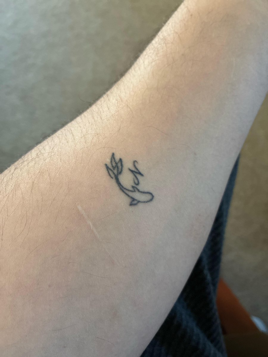 Photo of the tattoo titled Matching Initials and Fish Tattoo