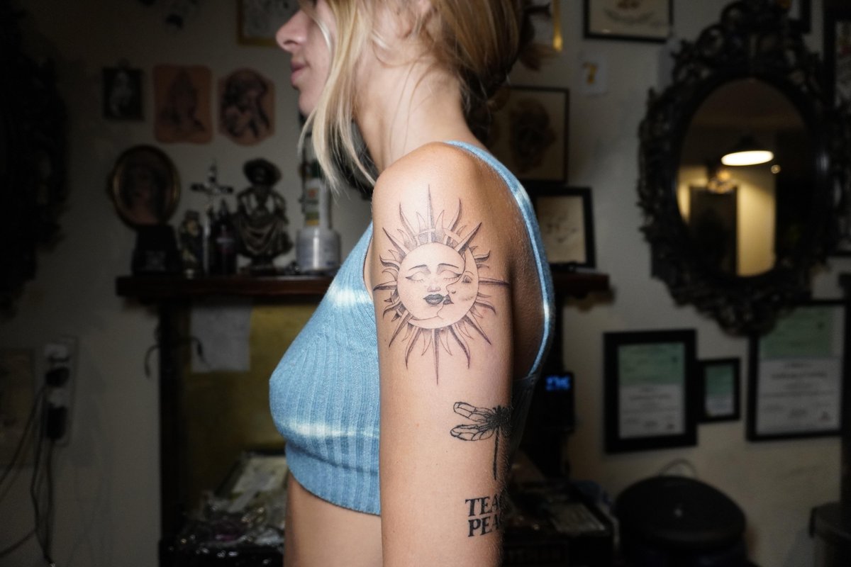 Photo of the tattoo titled Sun and Moon Balance