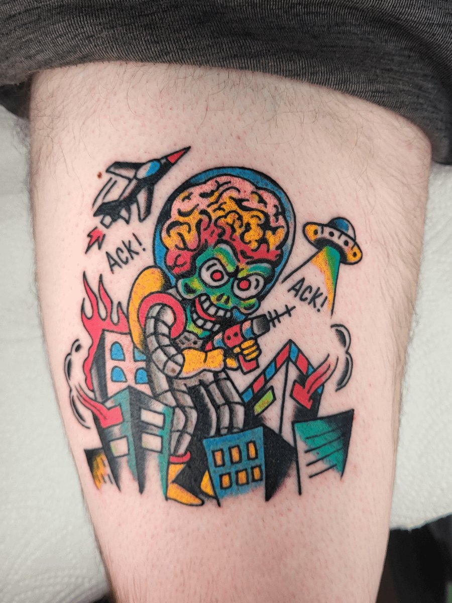 Photo of the tattoo titled Martian Invasion on My Skin