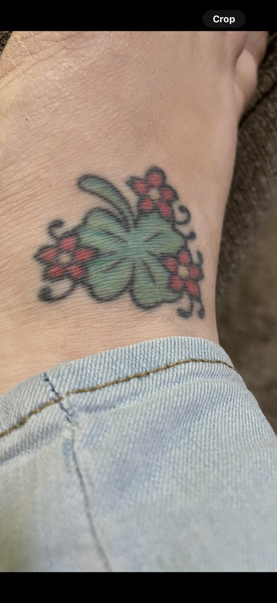 Photo of the tattoo titled Sunburn turns green tattoo black