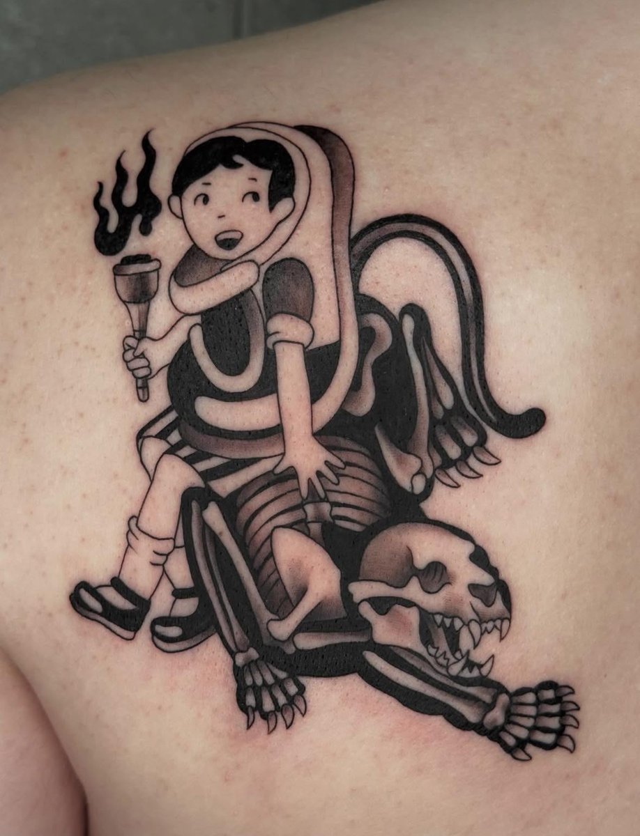 Photo of the tattoo titled SHOEKIDS Ride the Bones Panther