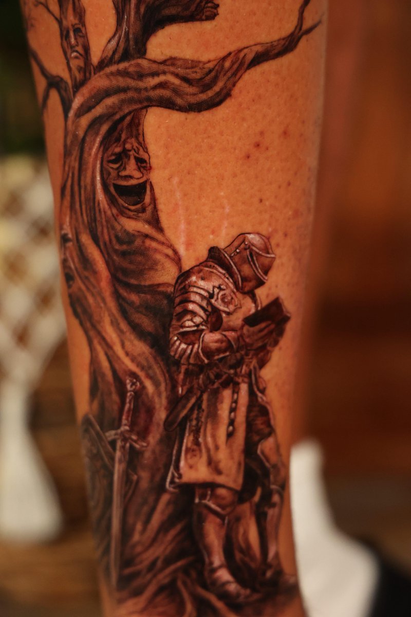 Photo of the tattoo titled Leg Piece: What I Asked For