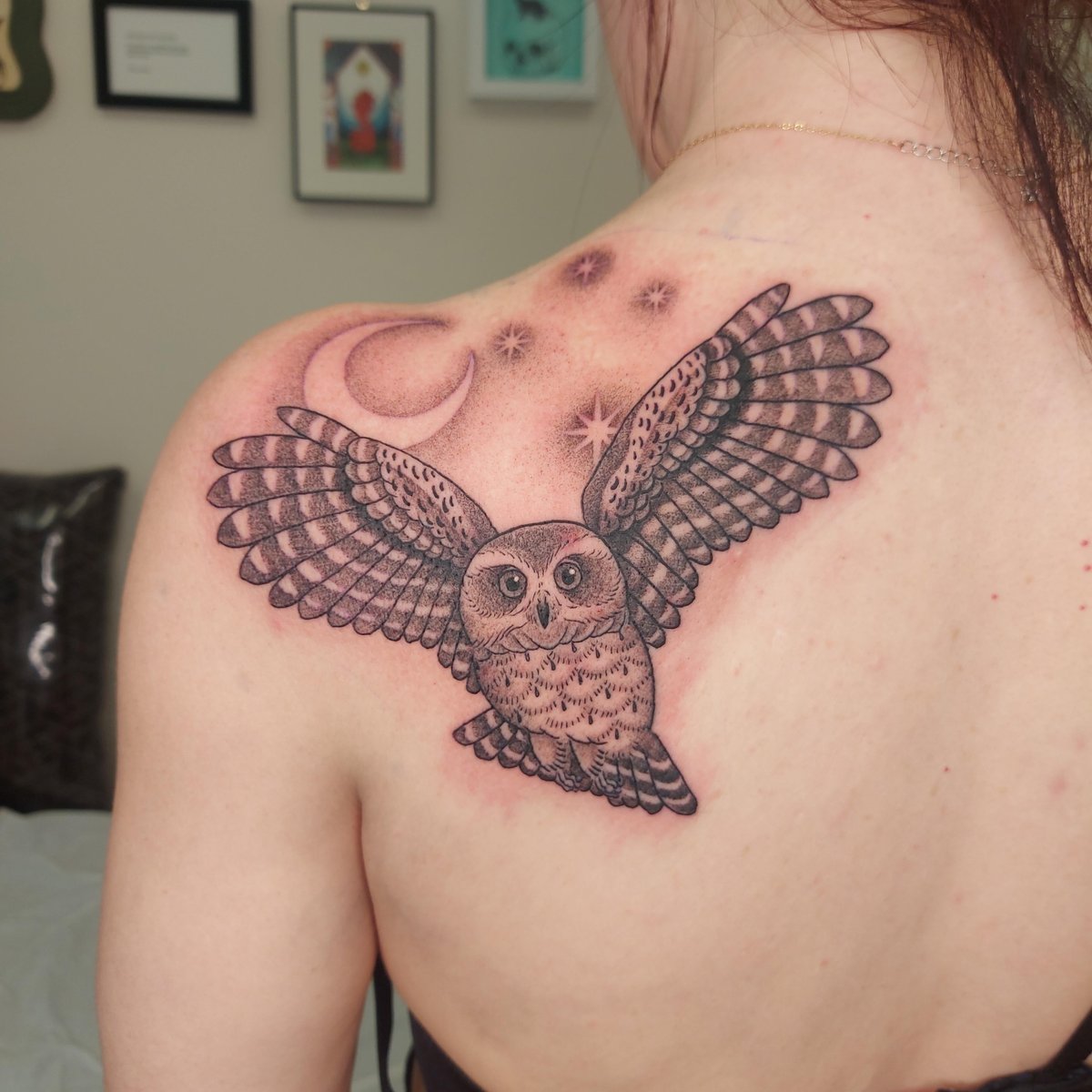 Photo of the tattoo titled Ruru: A Piece of Home