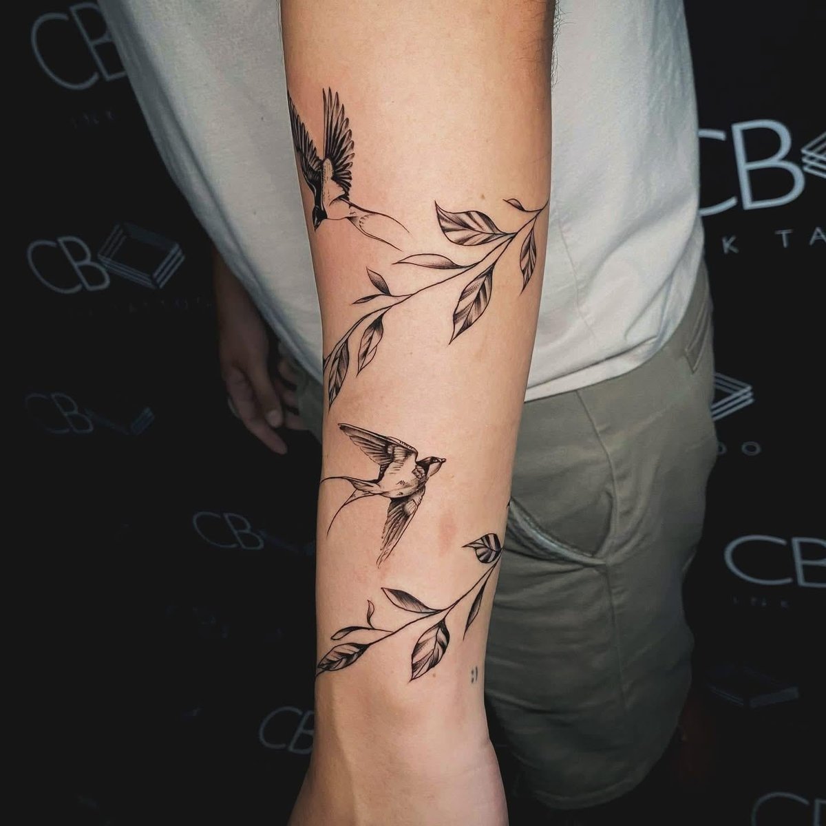 Photo of the tattoo titled Swallows: Timeless Tattoo Art