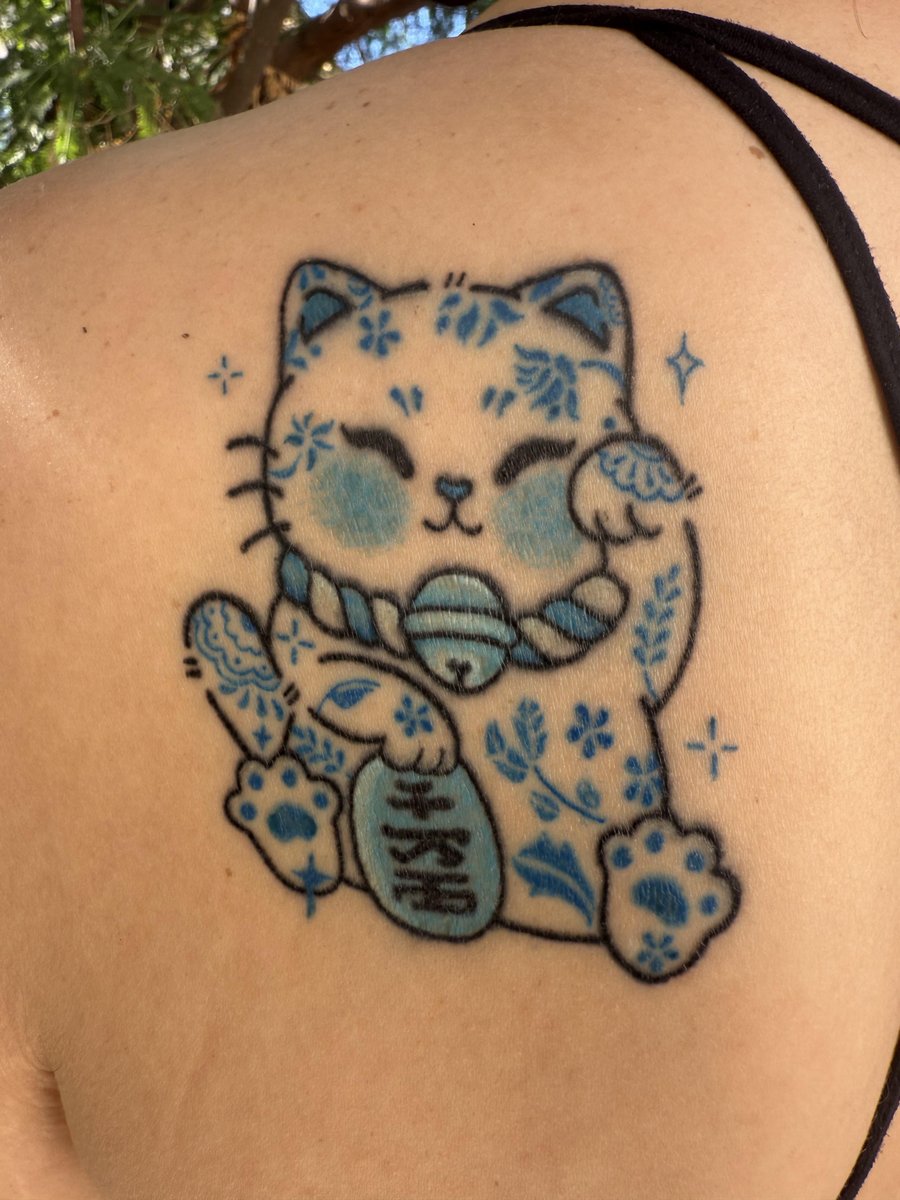 Photo of the tattoo titled My First Maneki Neko Tattoo