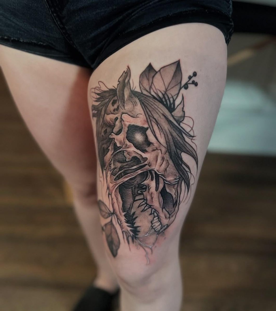 Photo of the tattoo titled My Zombie Steed
