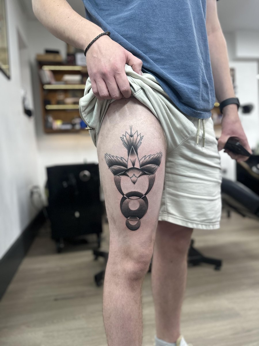 Photo of the tattoo titled Geometric Bird Transformation