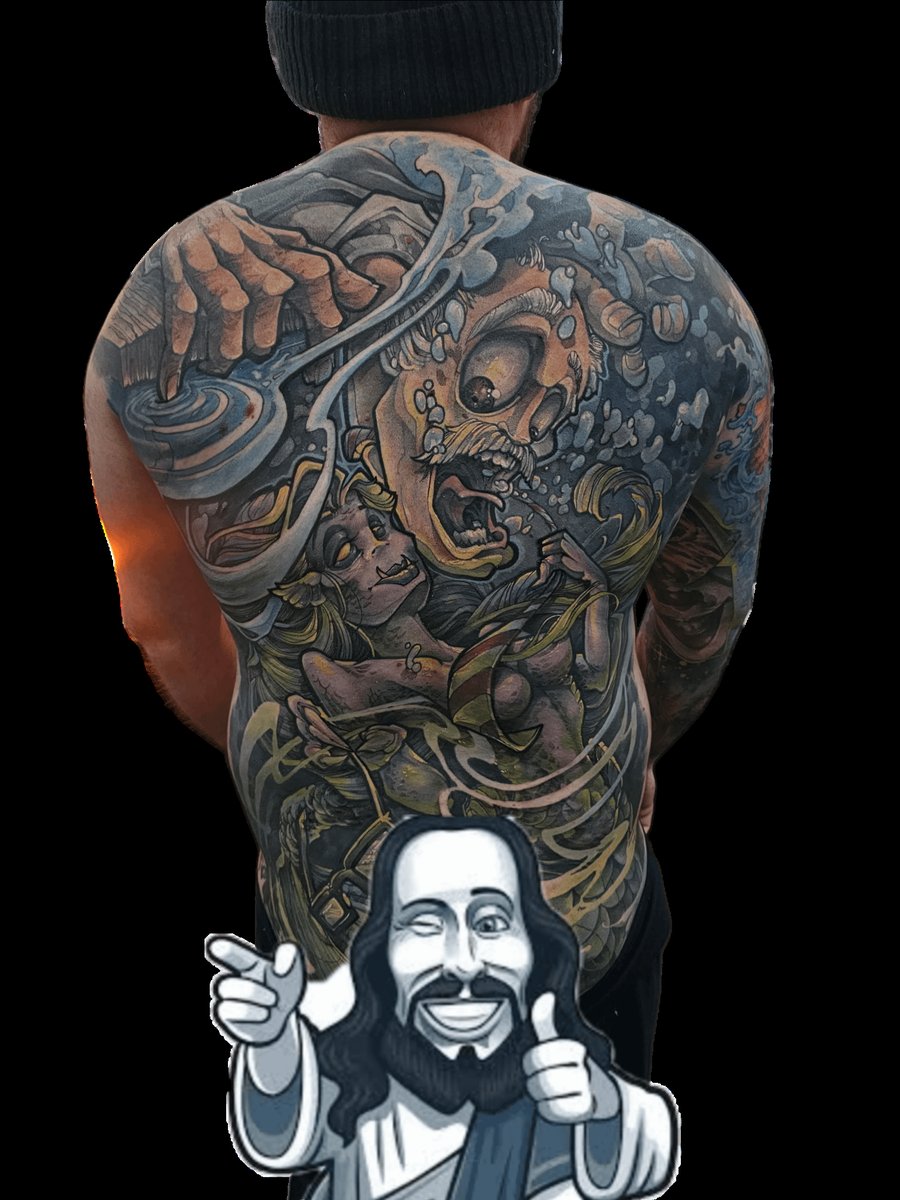 Photo of the tattoo titled Edgar Allan Poe New School Tattoo