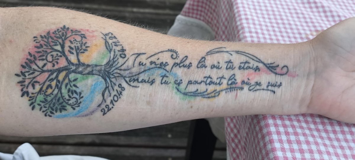 Photo of the tattoo titled Rainbows and Dad's Legacy