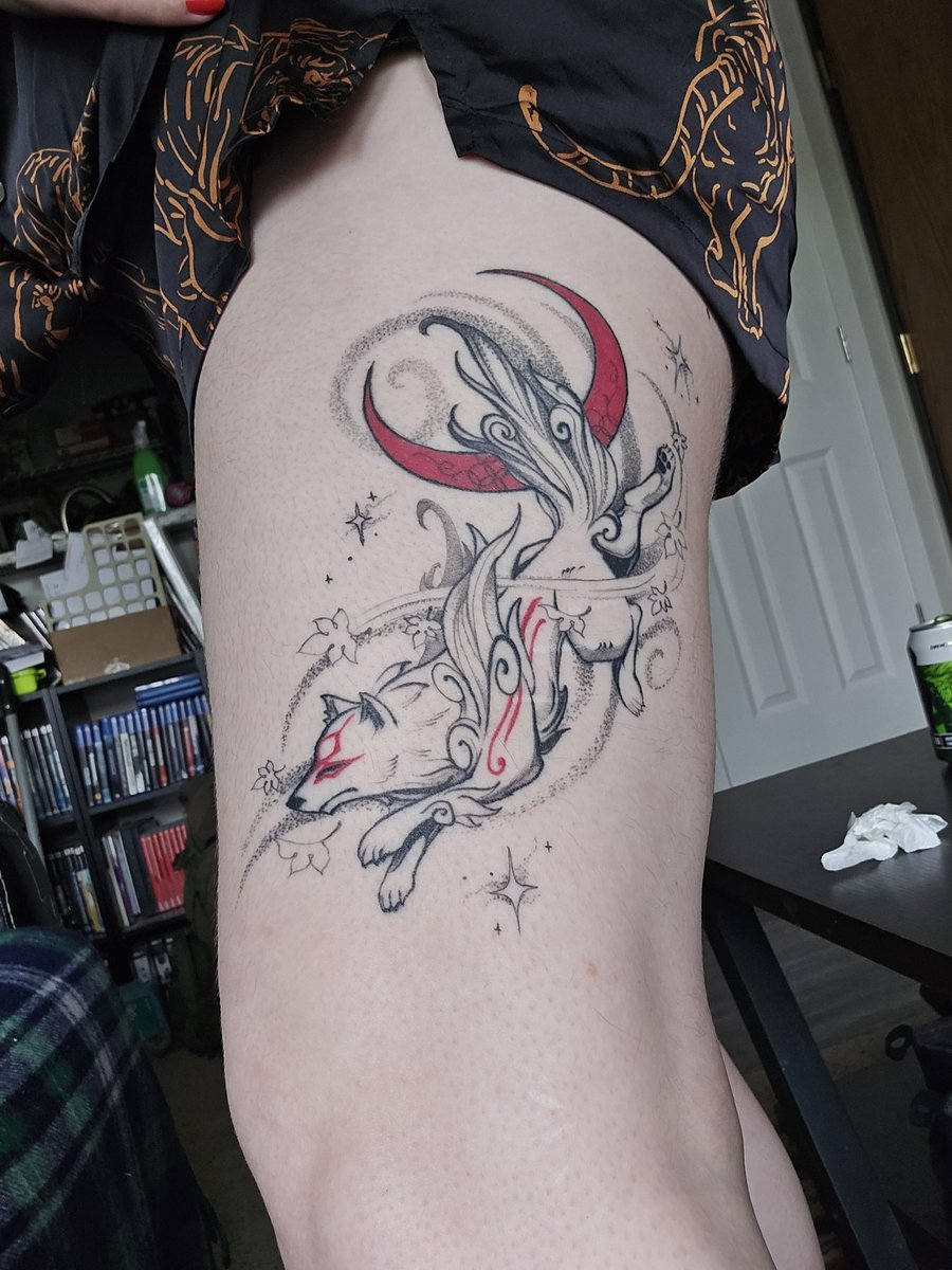 Photo of the tattoo titled Okami Amaterasu - Healed Beautifully