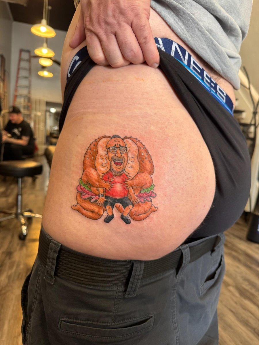 Photo of the tattoo titled First Tattoo on My Ass