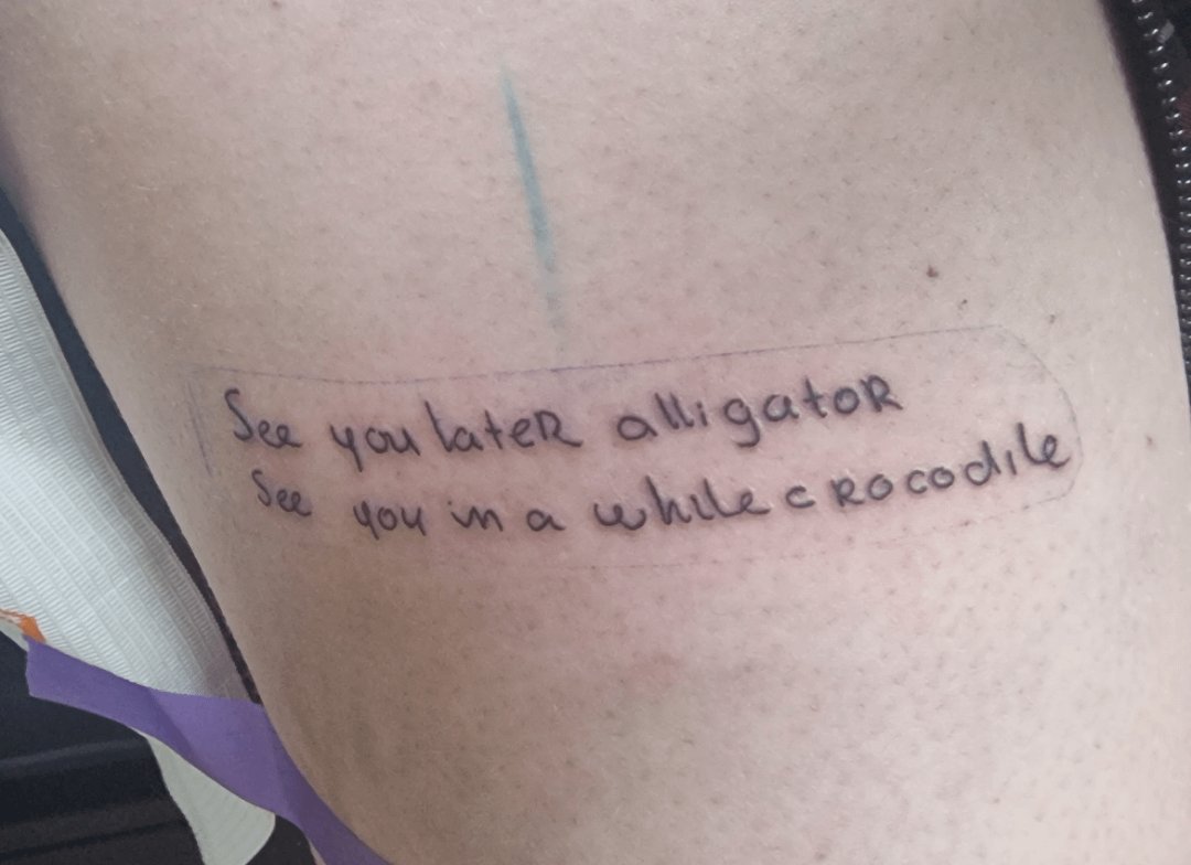 Photo of the tattoo titled Mum's Goodbye in Ink