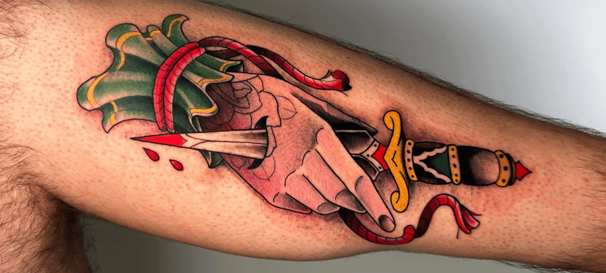 Photo of the tattoo titled Winnipeg Handshake Abroad