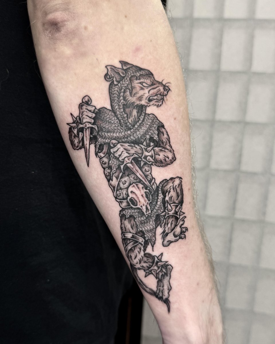 Photo of the tattoo titled Dungeon Delving Ferret
