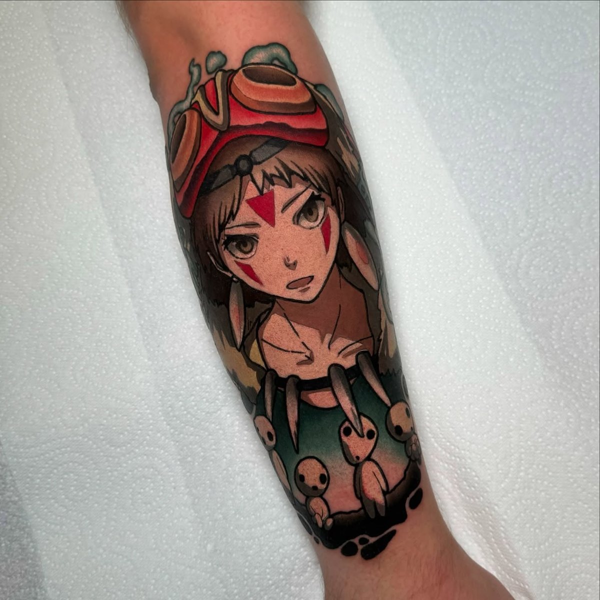 Photo of the tattoo titled Princess Mononoke's Spirit Animal