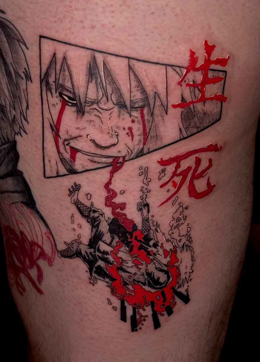 Photo of the tattoo titled Thigh Sleeve - Part 2 Complete