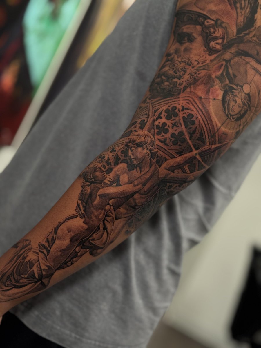Photo of the tattoo titled Chicago Sleeve Progress