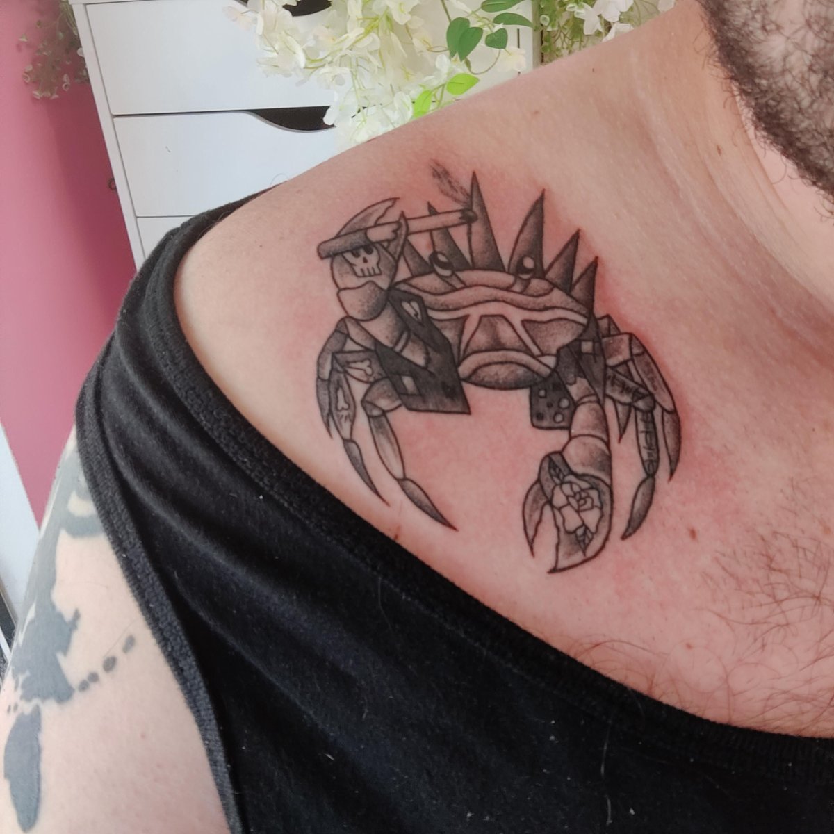 Photo of the tattoo titled Punk Crab by Natalie