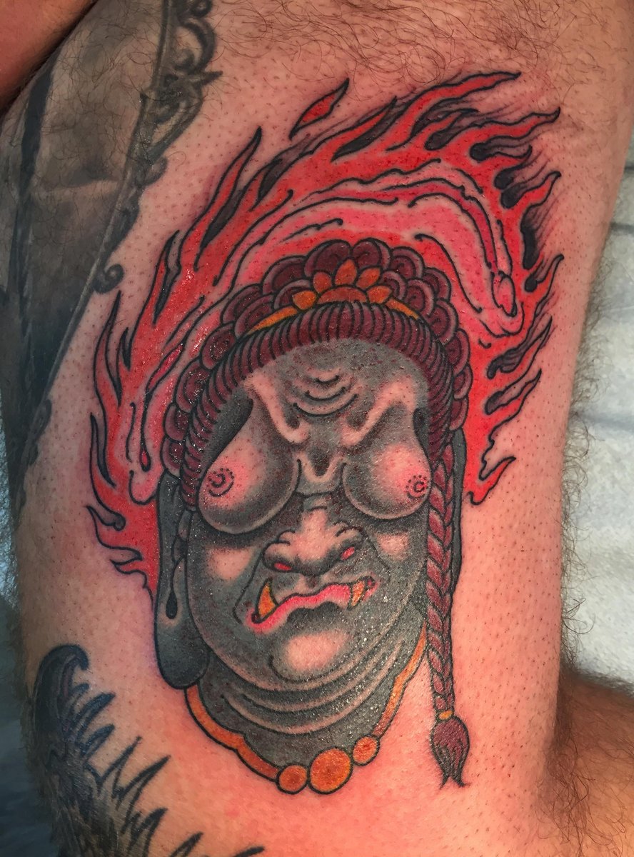 Photo of the tattoo titled Fudo Myo-o Guardian.