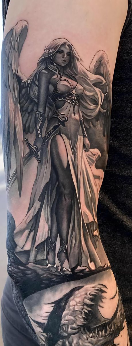 Photo of the tattoo titled My Angelic Sleeve Piece
