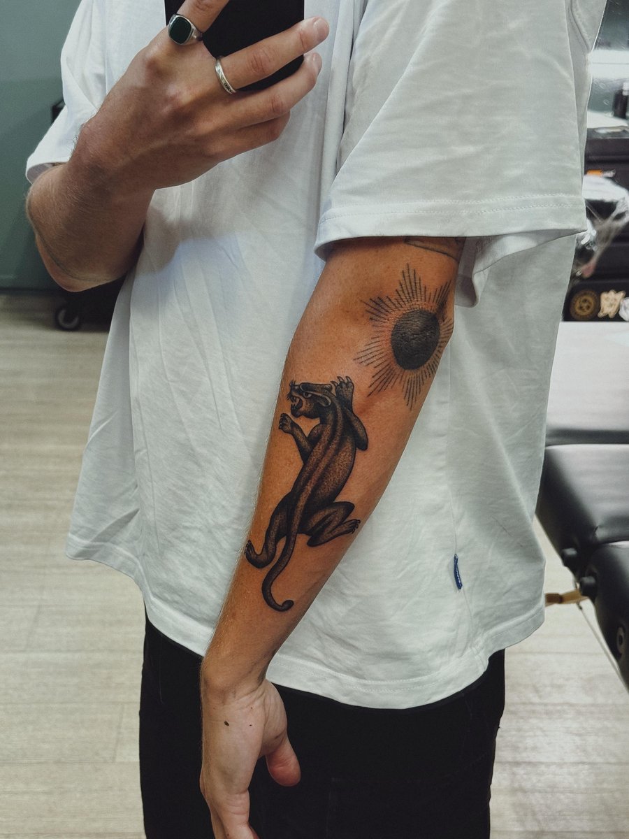 Photo of the tattoo titled Panther in Paradise