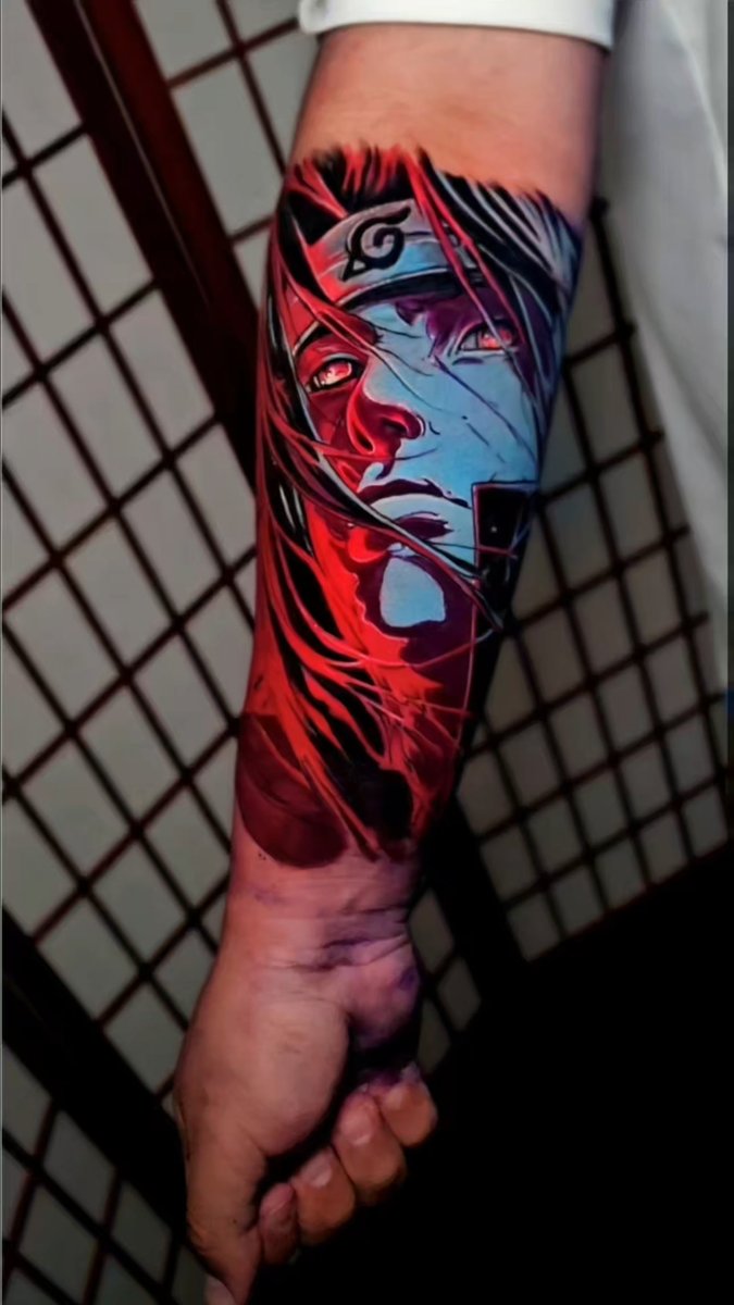 Photo of the tattoo titled Itachi Uchiha Memorial Tattoo